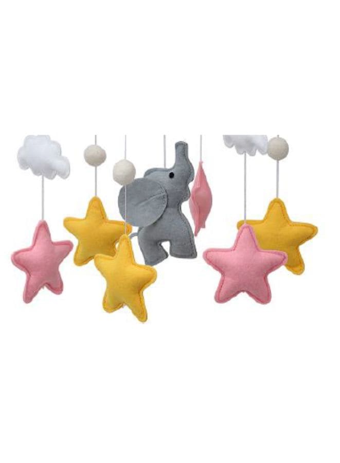 Baby Crib Nursery Mobile Wall Hanging Decor, Baby Bed Mobile for Infants Ceiling Mobile, Cute and Adorable Hanging Decorations, Elephant 2 Fatio General Trading
