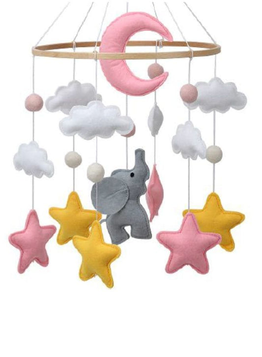 Baby Crib Nursery Mobile Wall Hanging Decor, Baby Bed Mobile for Infants Ceiling Mobile, Cute and Adorable Hanging Decorations, Elephant 2 Fatio General Trading
