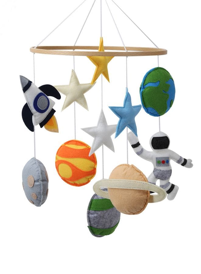 Baby Crib Nursery Mobile Wall Hanging Decor, Baby Bed Mobile for Infants Ceiling Mobile, Cute and Adorable Hanging Decorations, Space Fatio General Trading