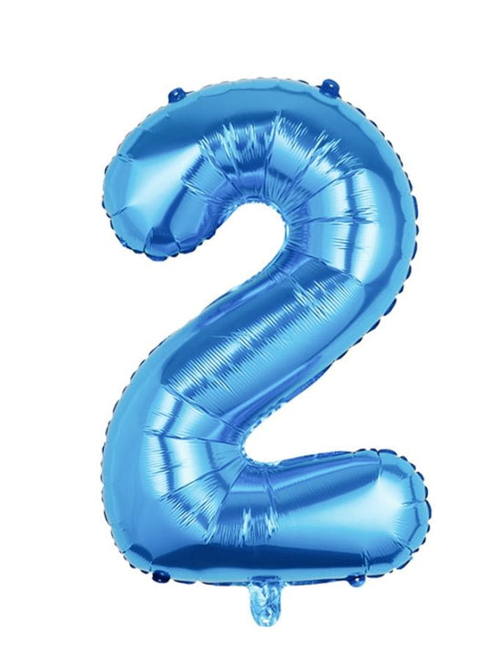 Balloons Arch Kit Party Decorations Number Balloon 32 Inch Foil Balloons Digtal Helium Birthday Wedding Party, Number 2, Blue Fatio General Trading