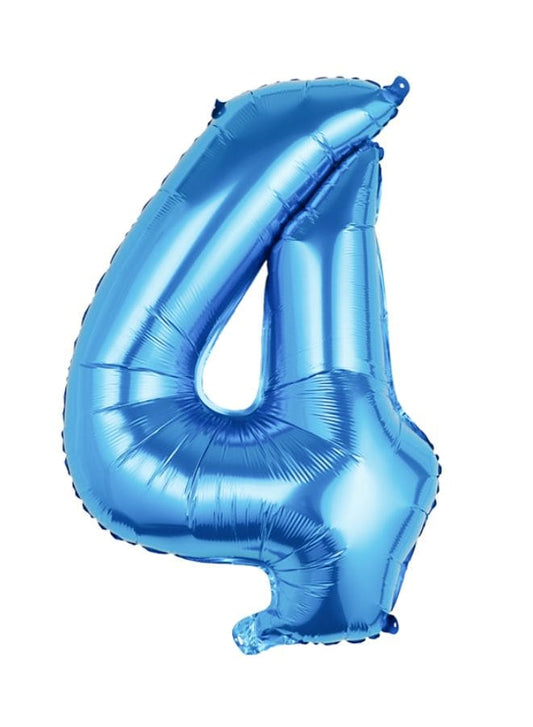 Balloons Arch Kit Party Decorations Number Balloon 32 Inch Foil Balloons Digtal Helium Birthday Wedding Party, Number 4, Blue Fatio General Trading