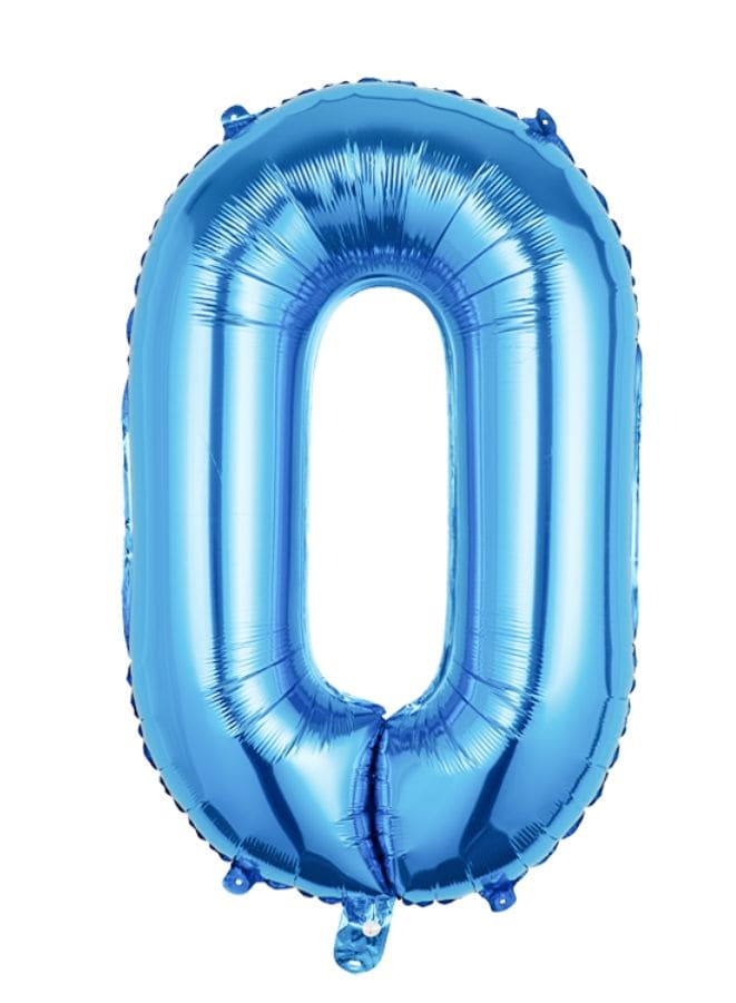 Balloons Arch Kit Party Decorations Number Balloon 32 Inch Foil Balloons Digtal Helium Birthday Wedding Party, Number 0, Blue Fatio General Trading