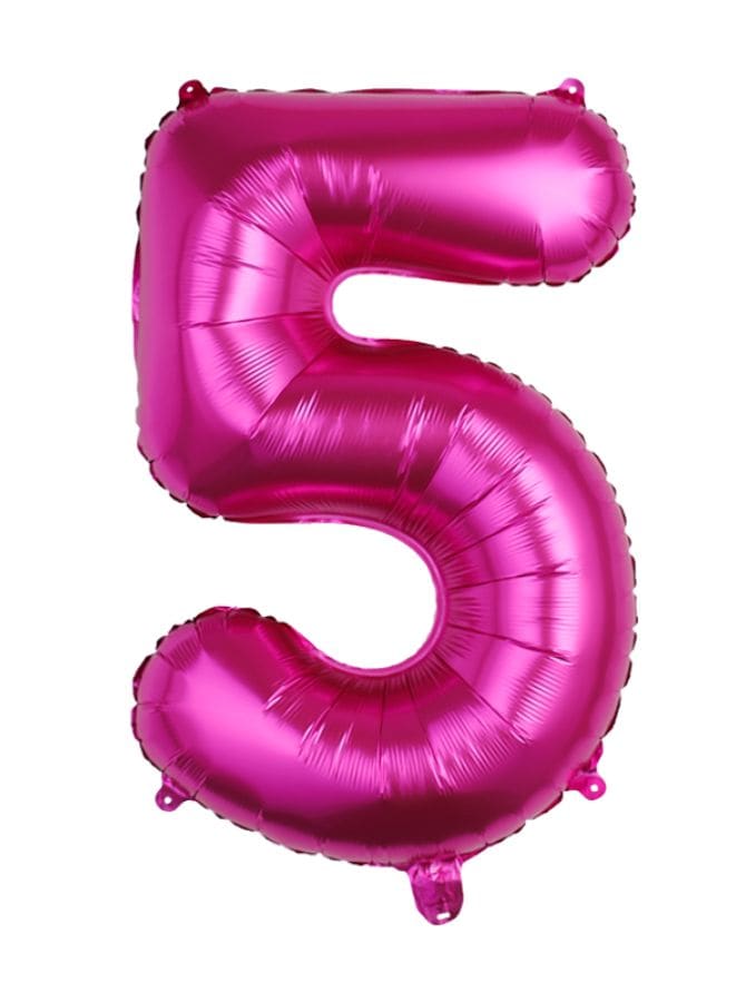 Balloons Arch Kit Party Decorations Number Balloon 32 Inch Foil Balloons Digtal Helium Birthday Wedding Party, Number 5, Magenta Fatio General Trading