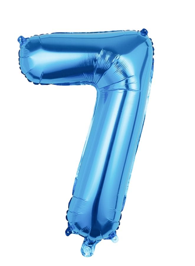 Balloons Arch Kit Party Decorations Number Balloon 32 Inch Foil Balloons Digtal Helium Birthday Wedding Party, Number 7, Blue Fatio General Trading