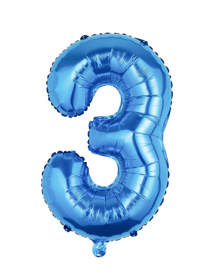 Balloons Arch Kit Party Decorations Number Balloon 32 Inch Foil Balloons Digtal Helium Birthday Wedding Party, Number 3, Blue Fatio General Trading