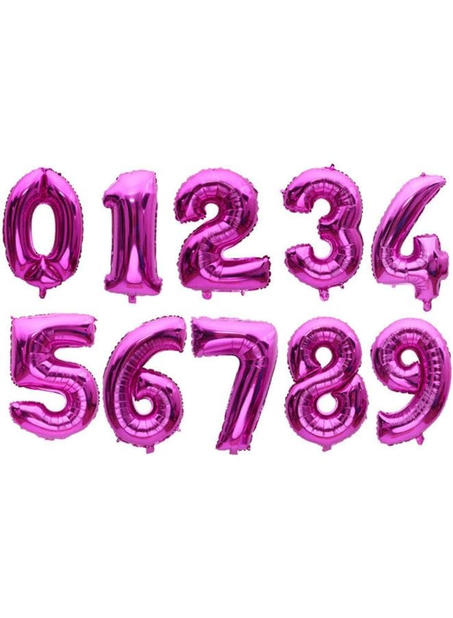 Balloons Arch Kit Party Decorations Number Balloon 32 Inch Foil Balloons Digtal Helium Birthday Wedding Party, Number 0, Magenta Fatio General Trading