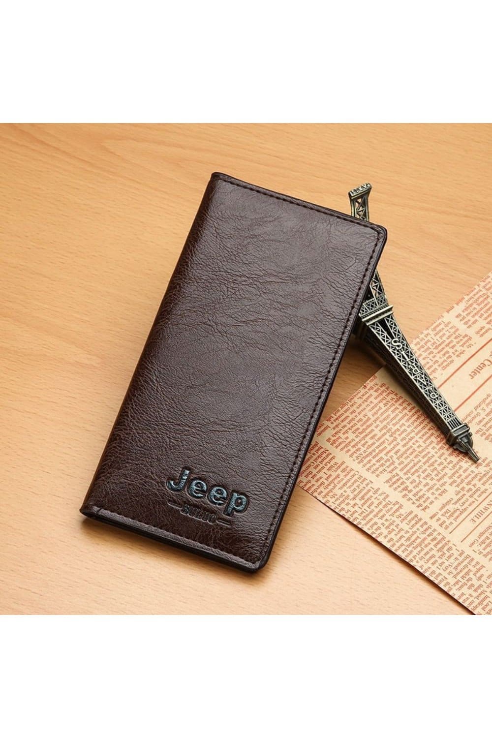 Bold Leather Wallet with Jeep Logo Fatio General Trading