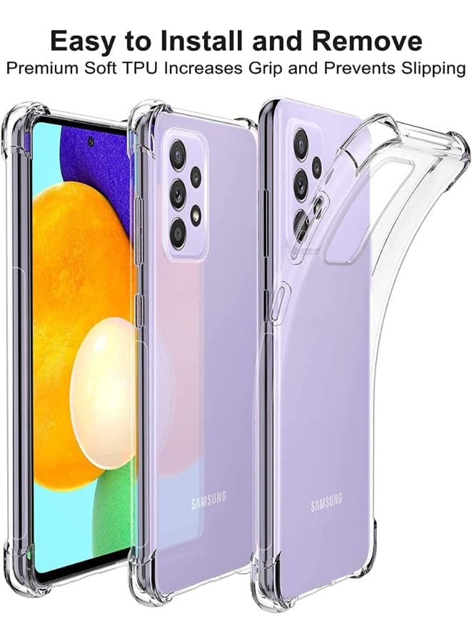 Case for Samsung Galaxy A53 5G Case Cover Clear Back Air Cushion Soft Silicone Shockproof Anti-Scratch Protective Bumper Shell Corner for Samsung Galaxy A53 5G Clear Fatio General Trading