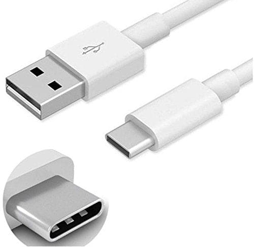 Charger USB Type-C Fast Charging USB 2.0 Data Transfer Cable - White - Length 1 Meter For Android Fatio General Trading