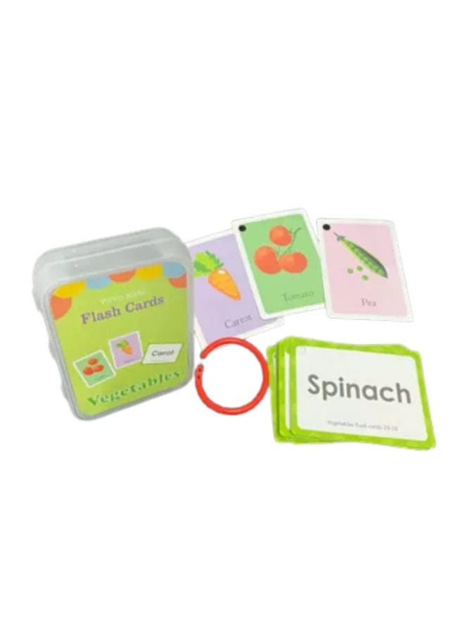 Children Learning Cards: Educational Flash Cards Pocket Card Preschool Teaching Cards for kids, Vegetables Fatio General Trading