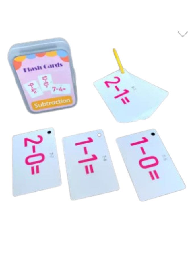 Children Learning Cards: Educational Flash Cards Pocket Card Preschool Teaching Cards for kids, Subtraction Fatio General Trading
