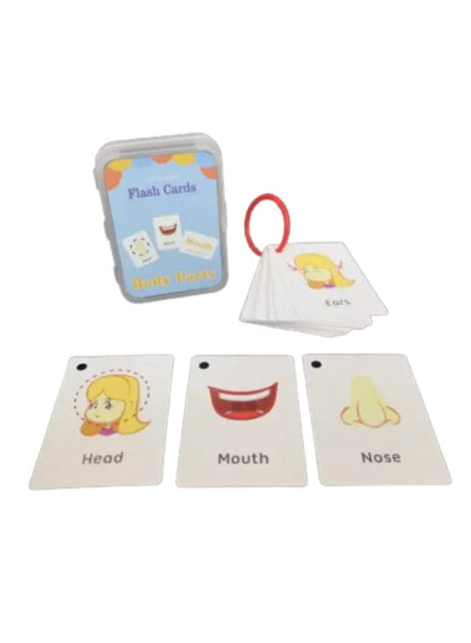 Children Learning Cards: Educational Flash Cards Pocket Card Preschool Teaching Cards for kids, Body Parts Fatio General Trading