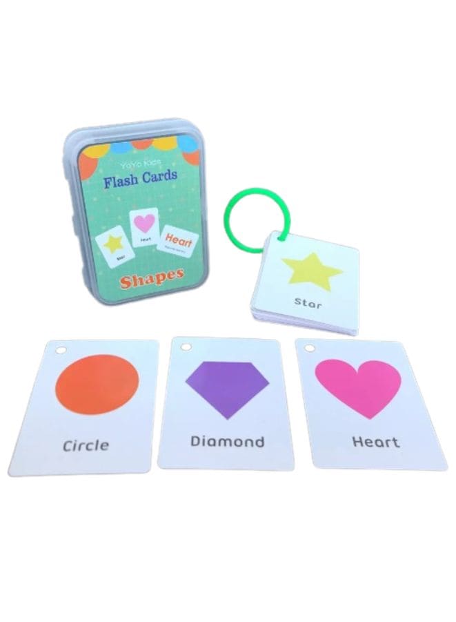 Children Learning Cards: Educational Flash Cards Pocket Card Preschool Teaching Cards for kids, Shape Fatio General Trading