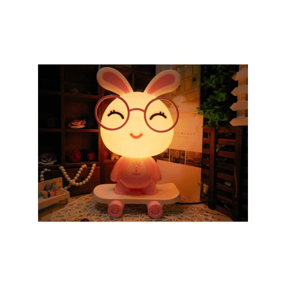 Children's Dimming Cartoon Bunny Table Lamp Warm Light Pupils Eye Protection LED Plug-in Bedside Bedroom Lamp Fatio General Trading