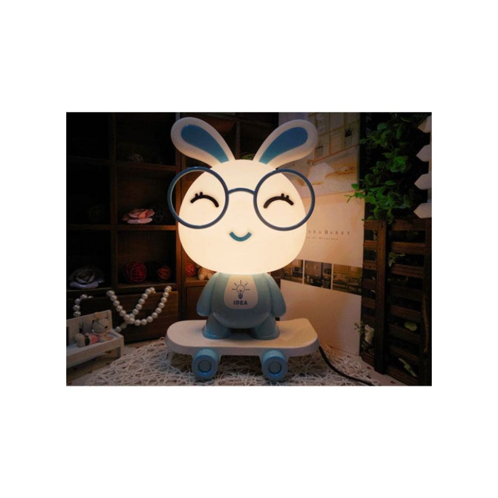 Children's Dimming Cartoon Bunny Table Lamp Warm Light Pupils Eye Protection LED Plug-in Bedside Bedroom Lamp Fatio General Trading