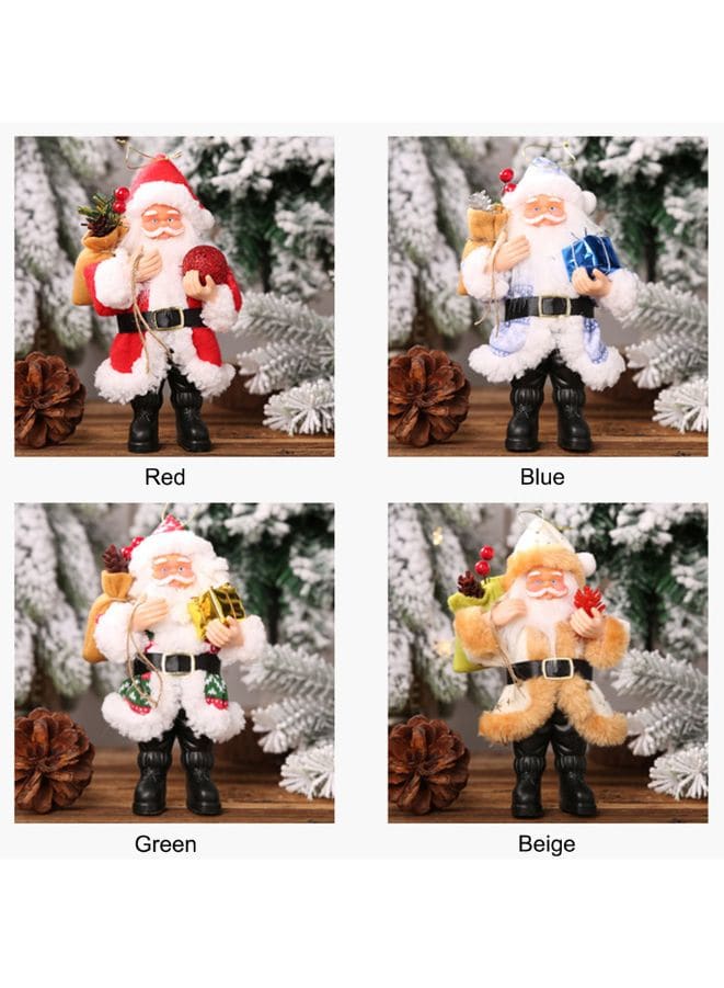 Christmas Decorations Resin Santa Claus Standing Posture Ornaments Doll Pendant Green Fatio General Trading