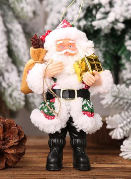 Christmas Decorations Resin Santa Claus Standing Posture Ornaments Doll Pendant Green Fatio General Trading