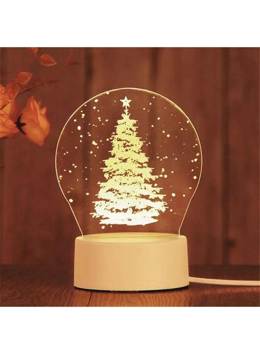 Creative Night Light 3D Acrylic Bedroom Small Decorative 3D Lamp Night Lights For Home Decoration, Christmas Tree Fatio General Trading
