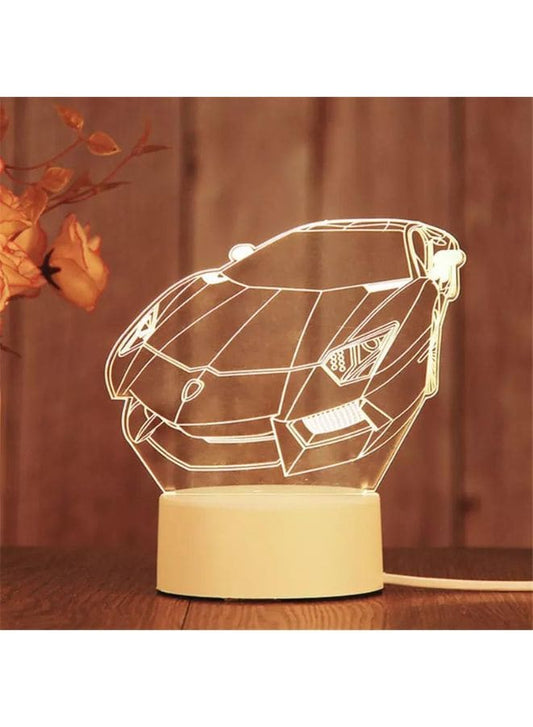 Creative Night Light 3D Acrylic Bedroom Small Decorative 3D Lamp Night Lights For Home Decoration, SPortscar Fatio General Trading