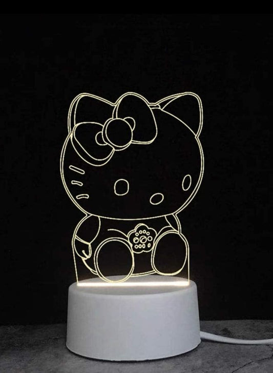 Creative Night Light 3D Acrylic Bedroom Small Decorative 3D Lamp Night Lights For Home Decoration, Kitty Fatio General Trading