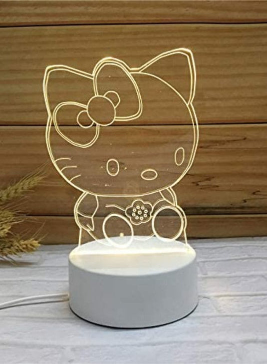 Creative Night Light 3D Acrylic Bedroom Small Decorative 3D Lamp Night Lights For Home Decoration, Kitty Fatio General Trading