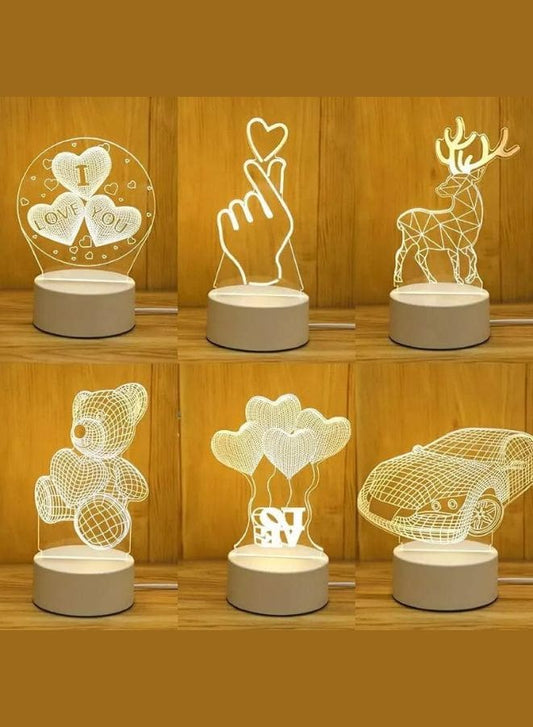Creative Night Light 3D Acrylic Bedroom Small Decorative 3D Lamp Night Lights For Home Decoration, Santa Fatio General Trading
