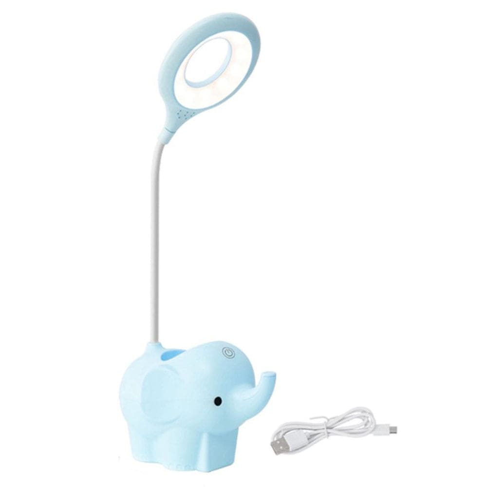 Cute Elephant Table Lamp, USB Rechargeable Desk Lamp with 3 Light Modes and Touch Control, Decoration Light, LED Night Light for Home Bedroom Study Desk Room Fatio General Trading
