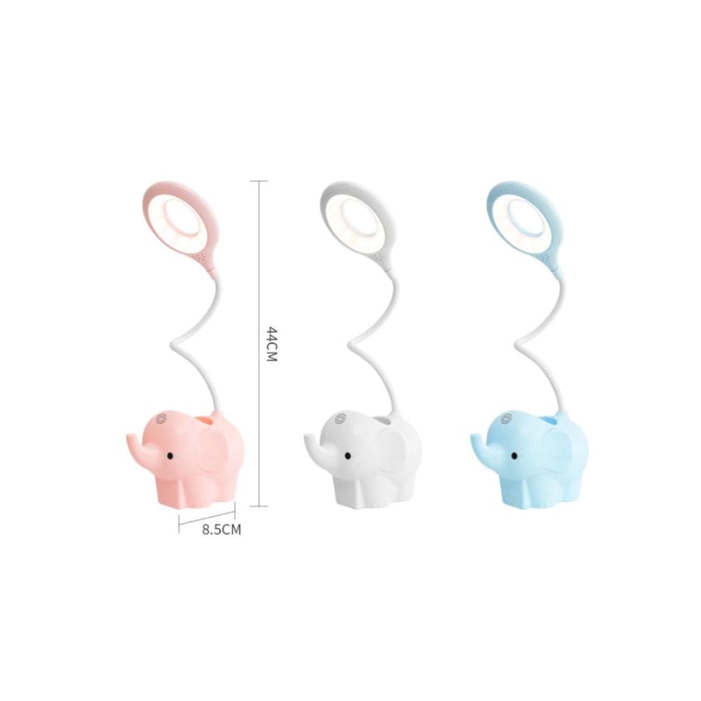 Cute Elephant Table Lamp, USB Rechargeable Desk Lamp with 3 Light Modes and Touch Control, Decoration Light, LED Night Light for Home Bedroom Study Desk Room Fatio General Trading