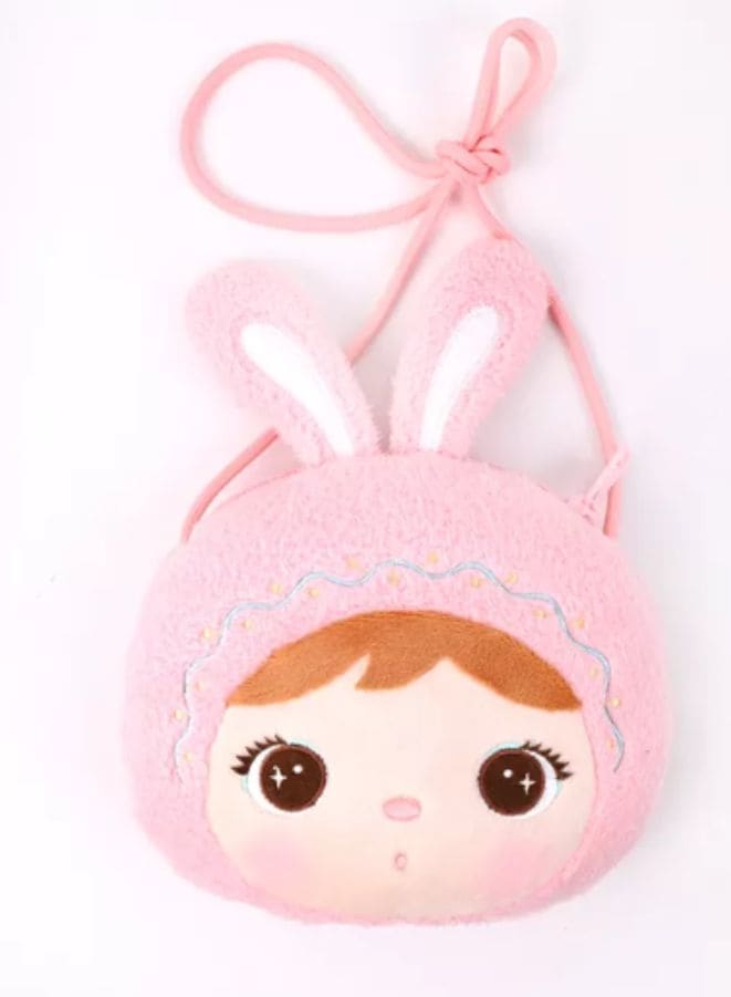 Cute Little Baby Plush Shoulder Bags/Wallets For Girls, Plush Shoulder Bags with Strap for Kids Coin Purses Cute Princess Handbags Kids, Accessories for Girls, Pink Fatio General Trading