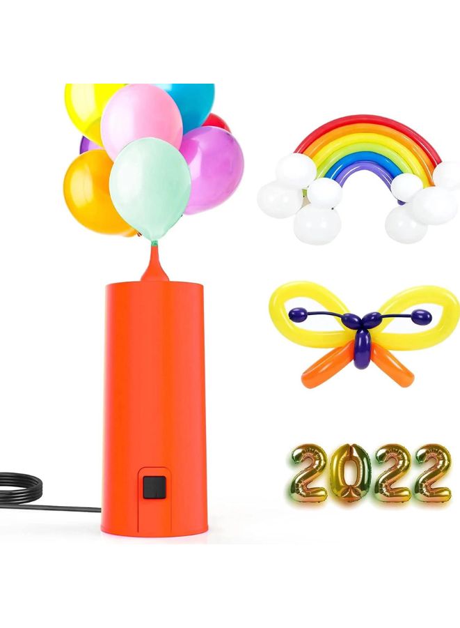 Electric Air Pump Balloon Inflators, Portable Balloon Arch Kit include Nozzle Balloon Knotter and Happy Birthday Balloon, Animal Balloon for Party Festival Decoration