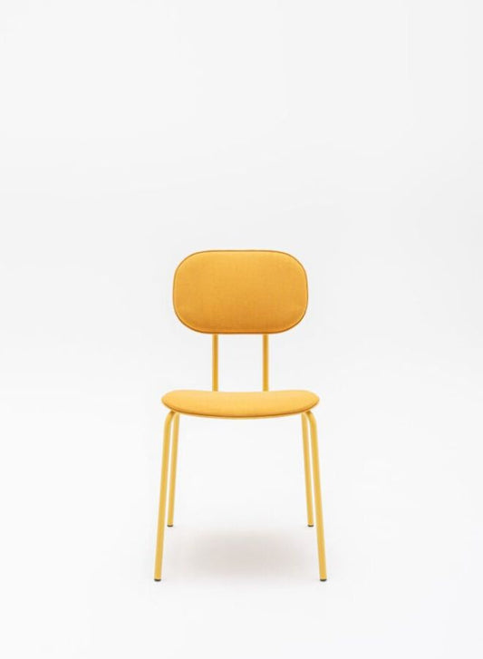 New School Upholstered Chair with 4-Legged Base (Customizable)