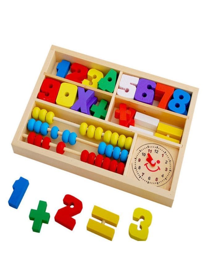 Digital Learning Box Multi-Function Digital Computing Toy Wooden Educational Toys Abacus Alarm Clock Fatio General Trading