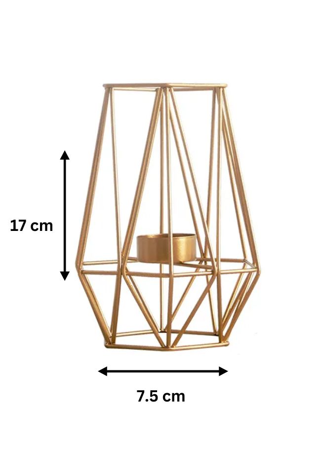 Elegant Metal Candle Holder - Stylish and Functional Home Decor Accent (Gold Color)