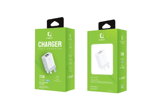 E-Root Dual usb charger with Lightning cable Fatio General Trading