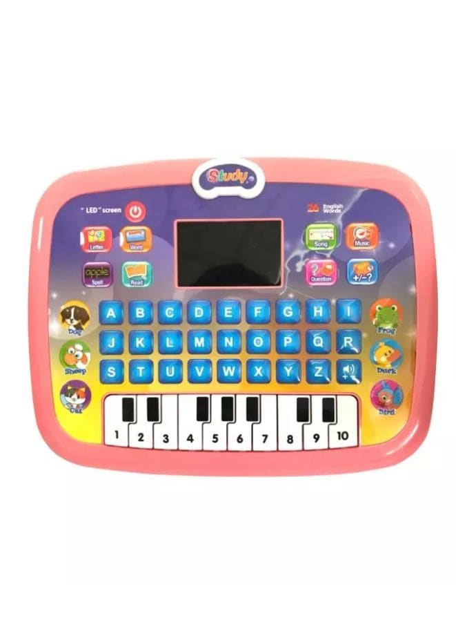 Early Education Intelligent LED Screen Tablet Learning Machine Toy for Kids, Pink Fatio General Trading