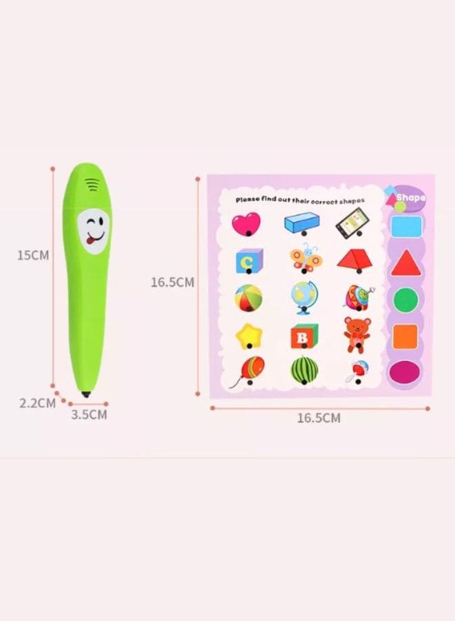 English Learning Book with Smart Learning Pen, Electronic Sound Early Learning Books for Kids Boys Girls, Life Knowledge Preschool Fatio General Trading