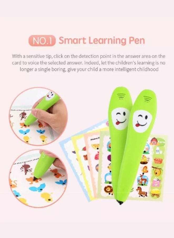 English Learning Book with Smart Learning Pen, Electronic Sound Early Learning Books for Kids Boys Girls, Life Knowledge Preschool Fatio General Trading