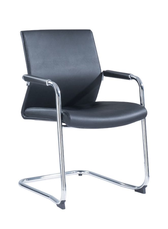 Executive Cantilever Office Chair, PU Leather - Black Fatio General Trading