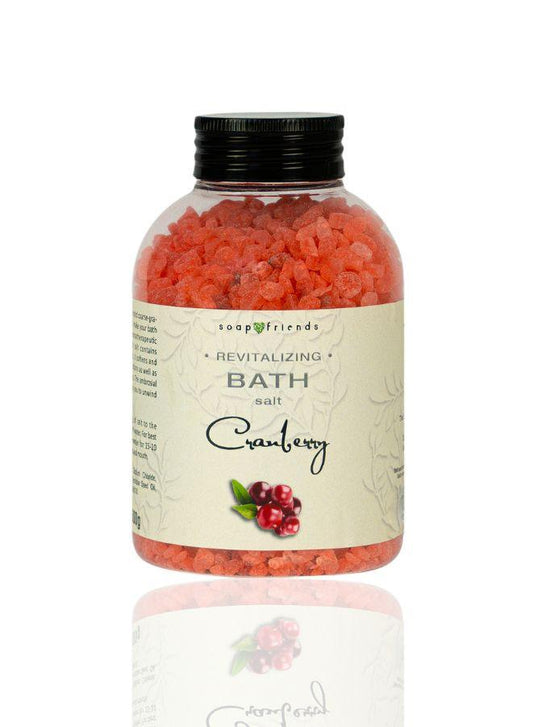 Soap&Friends Fine-Grained Cranberry Bath Salt in 250 gram bottle