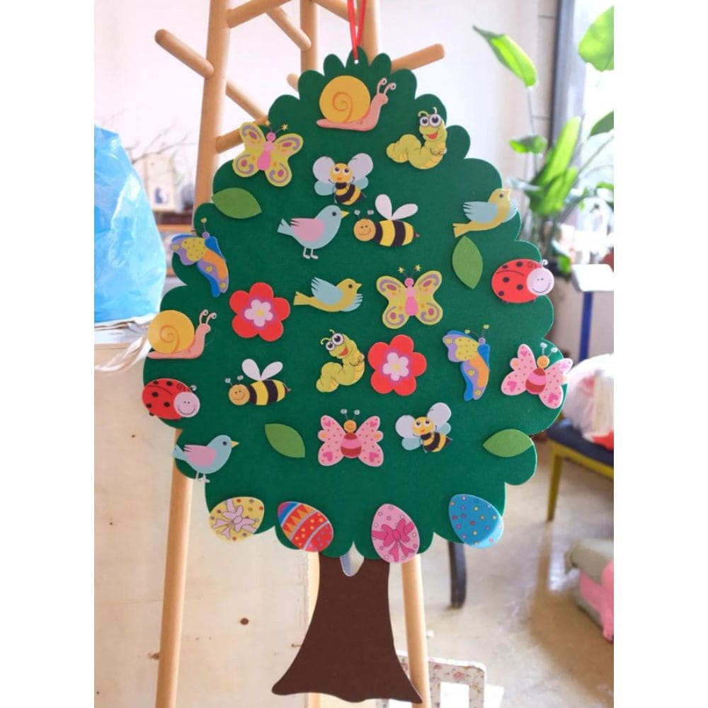 Felt Tree Pendant Kids Brithday Gift Diy Insect Animal Pendant Educational Toy Cartoon Wall Hanging For Children Fatio General Trading