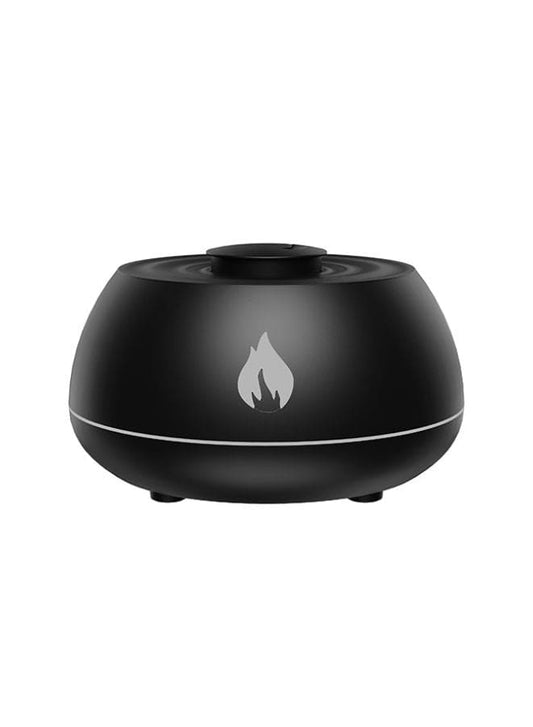 FireGlow Flame Aromatherapy Humidifier: Enhance Your Space with Tranquil Mist and Fragrant Bliss, Black Fatio General Trading