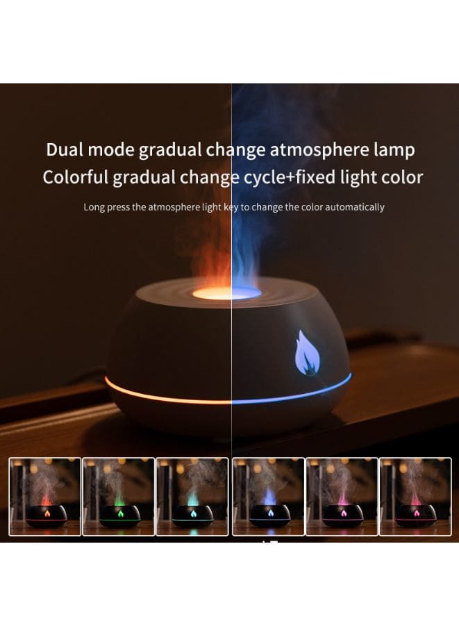 FireGlow Flame Aromatherapy Humidifier: Enhance Your Space with Tranquil Mist and Fragrant Bliss, Black Fatio General Trading