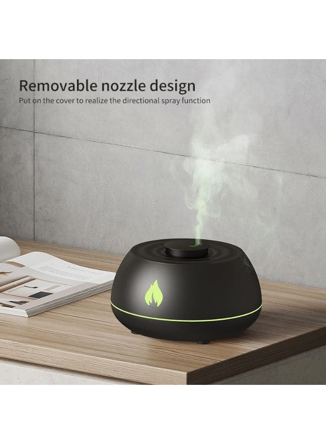 FireGlow Flame Aromatherapy Humidifier: Enhance Your Space with Tranquil Mist and Fragrant Bliss, Black Fatio General Trading