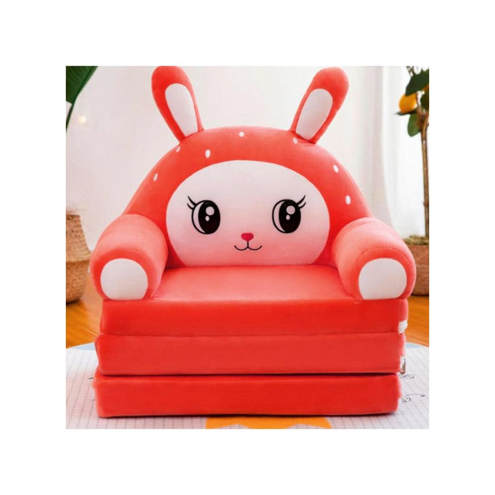 Foldable Toddler Chair Lounger for Girls, Removable and Washable Lazy Sleeping Sofa for Kids, Baby Sofa Bed Foldable Chair, Rabbit Fatio General Trading