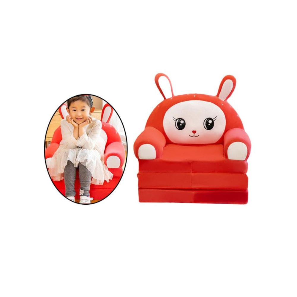 Foldable Toddler Chair Lounger for Girls, Removable and Washable Lazy Sleeping Sofa for Kids, Baby Sofa Bed Foldable Chair, Rabbit Fatio General Trading