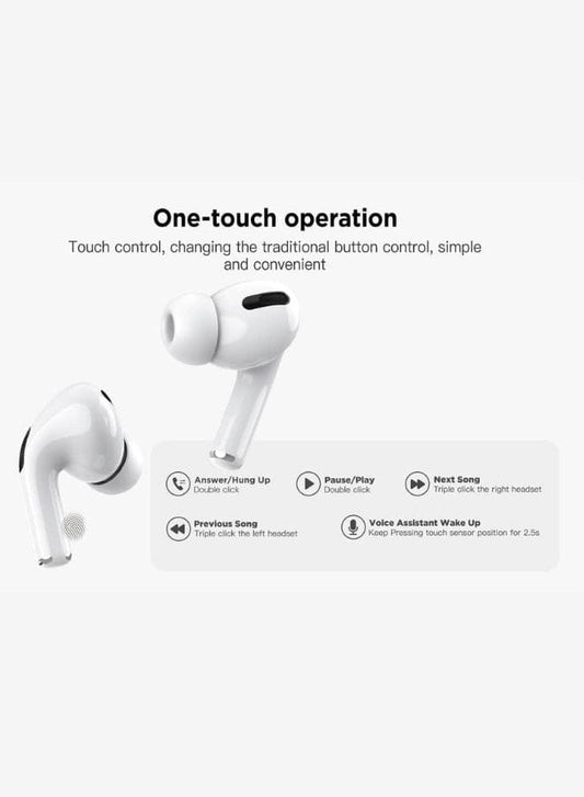 G-Tab X2 True Wireless Earbuds, Bluetooth Earphones V5.00 with Clear Calls,HIFI Sound Quality, Noise Reduction, Touch Sensor, Super Battery, Heavy Bass, 1 Free Earbuds Case for iPhone & Android, White Fatio General Trading