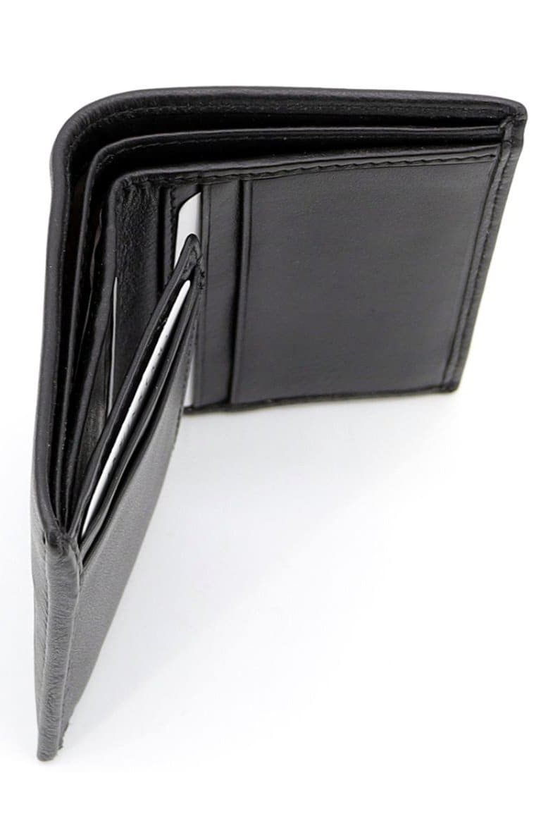 Gai Mattiolo Men's Wallet in Nappa Leather, Equipped With Card Holder, Card-sized Document Holder and Space for Banknotes, Black Fatio General Trading