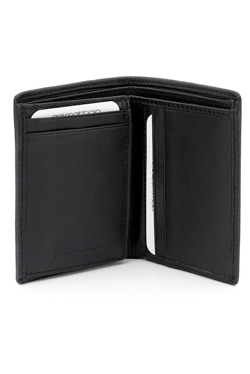 Gai Mattiolo Men's Wallet in Nappa Leather, Equipped With Card Holder, Card-sized Document Holder and Space for Banknotes, Black Fatio General Trading