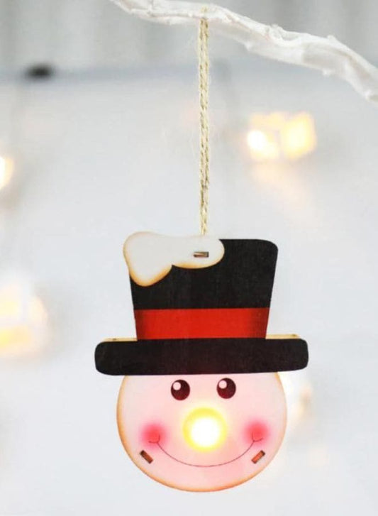 Glowing Wooden Pendant for decorating Christmas Tree Ornament Hat Fatio General Trading