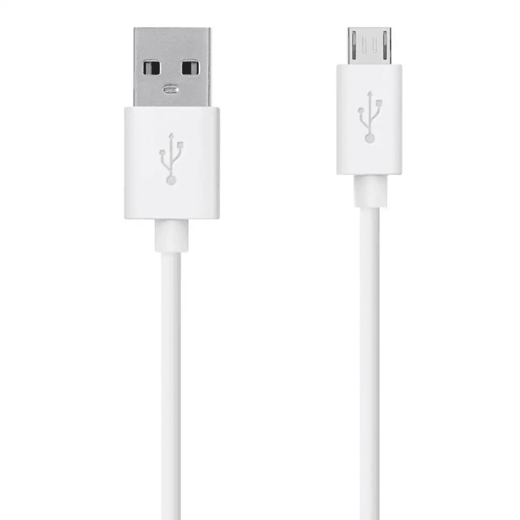 High Speed Charging Android V8 Data Cable for All Micro USB Devices (2.4 Ampere, 1 m, White) Fatio General Trading